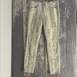 DKNY Beige Patterned Jeggings